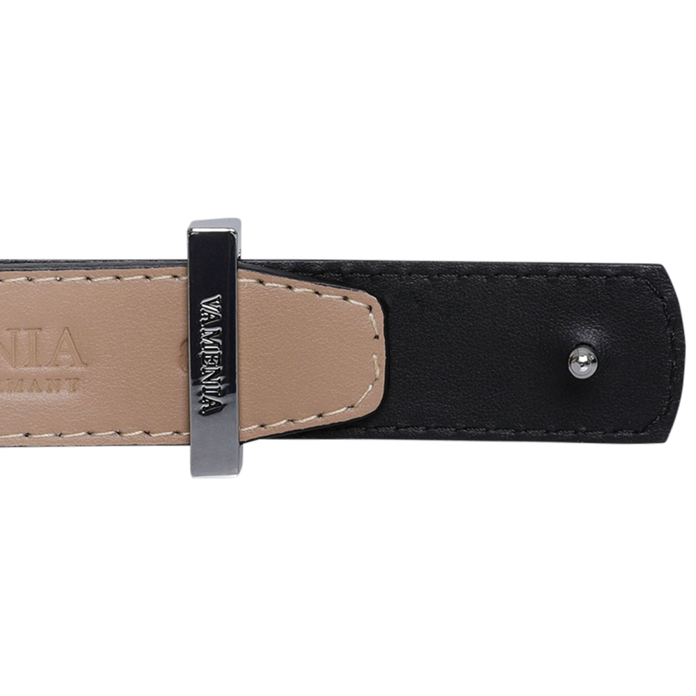 Reversible belt caramel and black